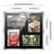 Stainless Steel Silver Wood Finish Collage Frame - Black Mat, 20 Frame Sizes to Choose From, UV Acrylic, Wall Hanging Hardware, Vertical or Horizontal Display